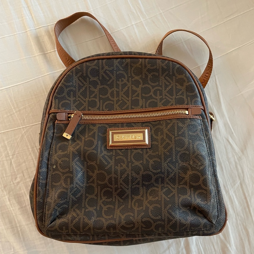 Brown Calvin Klein Backpack Purse